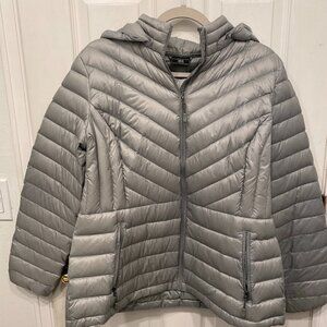 32 Degrees Puffer Light Gray Women's Jacket Size Large